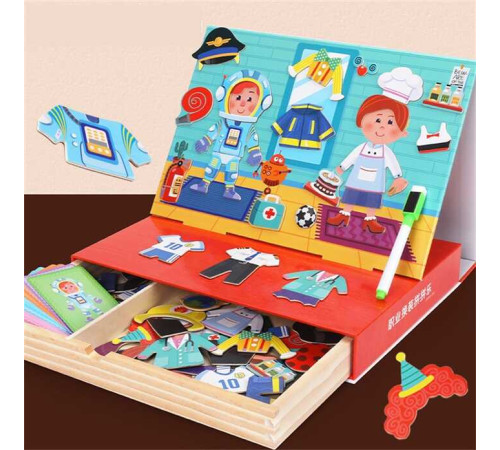 Дерев'яна магнітна дошка C 74016 (28) магнітні елементи, в коробці