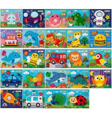 Пазли-вкладиші C 75289 (120) дерев’яні, розмір: 23.5х19.2 см, в плівці, ВИДАЄТЬСЯ ТІЛЬКИ МІКС ВИДІВ