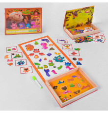 Дерев'яна магнітна дошка B 33488 (32) маркер, в коробці