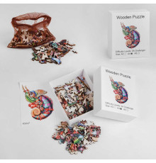 Пазли К 5047 (100) "Хамелеон", дерев'яні, фігурні, формат А4, в коробці