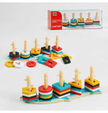 гр Дерев'яний геометричний сортер 90051 (30) "4FUN Game Club Wood", "Акула", у коробці