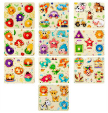 Вкладиші C 68840 (270) дерев'яні, 5 елементів, зручна ручка, в плівці, ВИДАЄТЬСЯ МІКС ВИДІВ