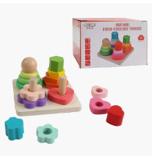 Дерев'яний геометричний сортер C 53961 (96) фігурки, в коробці