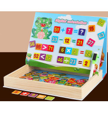 Дерев'яна магнітна дошка C 74018 (32) магнітні цифри, дошка пиши-стирай, в коробці