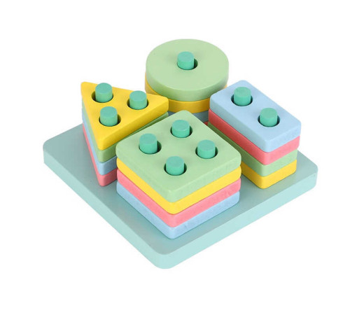 Дерев'яний геометричний сортер C 74165 (80) в плівці – в наличии! Купите сейчас у KAZKOVA