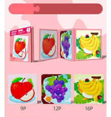 Магнітні пазли С 74330 (40) 3 тематичні дерев’яні пазли, 37 елементів на магнітах, різні рівні складності, у плівці