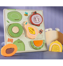 Пазли-вкладиші С 74319 (38) "Фрукти", дерев'яні, у плівці