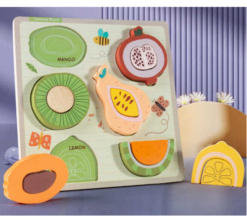 Пазли-вкладиші С 74319 (38) "Фрукти", дерев'яні, у плівці – в наличии! Купите сейчас у KAZKOVA Пазли-вкладиші С 74319 (38) "Фрукти", дерев'яні, у плівці – в наличии! Купите сейчас у KAZKOVA