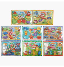 Вкладиші C 74615 (60) дерев'яні, годинник, магнітна риболовля, маркер, у плівці, ВИДАЄТЬСЯ МІКС ВИДІВ