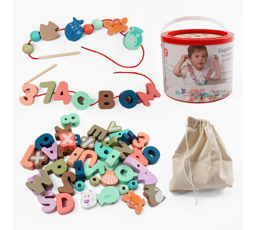 Шнурівка дерев'яна C 74420 (24) 8 шнурків з дерев’яним краєм, абетка, морські жителі, цифри, математичні знаки, мішечок для зберігання, у відрі – в наличии! Купите сейчас у KAZKOVA Шнурівка дерев'яна C 74420 (24) 8 шнурків з дерев’яним краєм, абетка, морські жителі, цифри, математичні знаки, мішечок для зберігання, у відрі – в наличии! Купите сейчас у KAZKOVA