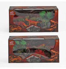 Набір динозаврів Q 9899-227 (12/2) 2 види, 8 елементів, 6 динозаврів, аксесуари, в коробці