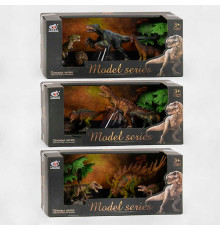 Набір динозаврів Q 9899 M 5 (48/2) 3 види, 3 шт. та декорації в наборі, в коробці