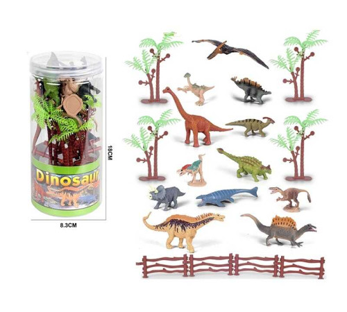 Набір динозаврів 89-48 (144) 12 фігурок, декорації, у тубі – в наличии! Купите сейчас у KAZKOVA