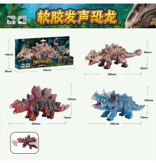 Динозавр W 674 (60/2) 3 види, гумовий, пискавка, в коробці, ВИДАЄТЬСЯ ТІЛЬКИ МІКС ВИДІВ