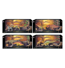 Набір динозаврів Q 9899 W4 (12) 4 види, 6 елементів, 4 динозаври, 2 аксесуара, в коробці