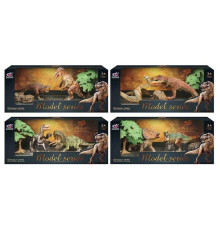 Набір динозаврів Q 9899 M 8 (48/2) 4 види, 4 елементи, 2 динозаври, 2 аксесуари, в коробці