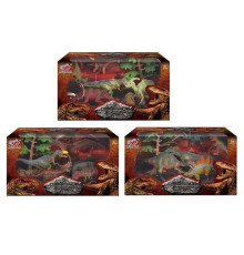 Набір динозаврів Q 9899-209 (24/2) 3 види, 7 елементів, 5 динозаврів, аксесуари, в коробці