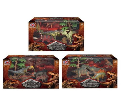 Набір динозаврів Q 9899-209 (24/2) 3 види, 7 елементів, 5 динозаврів, аксесуари, в коробці – в наличии! Купите сейчас у KAZKOVA