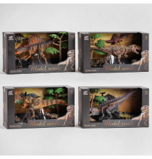 Набір динозаврів Q 9899 V 6 (24/2) 4 види, 5 елементів, 3 динозаври, 2 аксесуари, в коробці