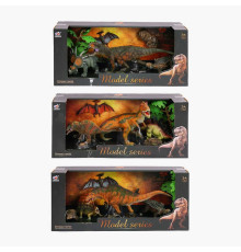 Набір динозаврів Q 9899 W5 (12) 3 види, 6 елементів, 4 динозаври, 2 аксесуари, в коробці