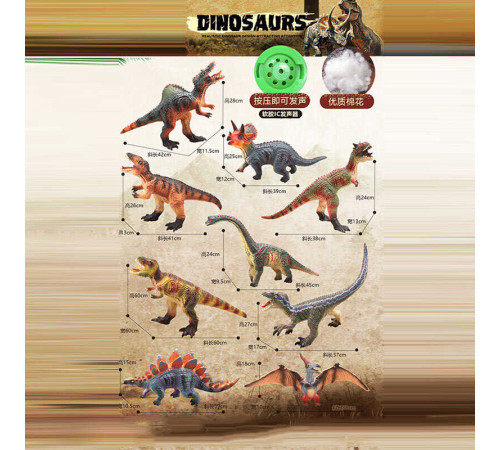 Динозавр P 577-45 (60) звуки, на батарейках, в пакеті, ВИДАЄТЬСЯ ТІЛЬКИ МІКС ВИДІВ – в наличии! Купите сейчас у KAZKOVA