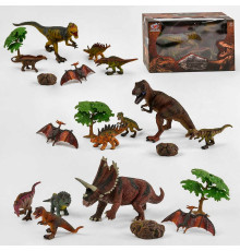 Набір динозаврів Q 9899-213 (24/2) 3 види, 7 елементів, 4 динозаври, аксесуари, в коробці