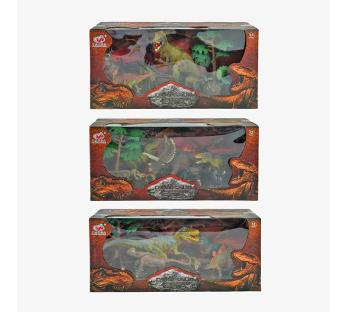 Набір динозаврів Q 9899-222 (12/2) 3 види, 9 елементів, 6 динозаврів, аксесуари, в коробці – в наличии! Купите сейчас у KAZKOVA