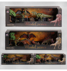 Набір динозаврів Q 9899 Q 4 (24) 4 види, 7 елементів, 5 динозаврів, 2 аксесуари, в коробці