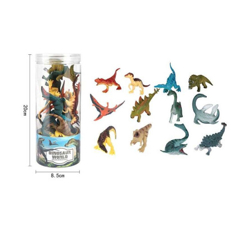 Набір тварин E 051-1 (90) “Світ динозаврів”, 12 елементів, в тубі – в наличии! Купите сейчас у KAZKOVA