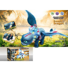 Динозавр 8808 (60/2) на батарейках, ходить, підсвічується, звукові ефекти, фігурка чоловічка, в коробці