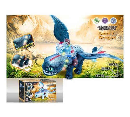 Динозавр 8808 (60/2) на батарейках, ходить, підсвічується, звукові ефекти, фігурка чоловічка, в коробці – в наличии! Купите сейчас у KAZKOVA