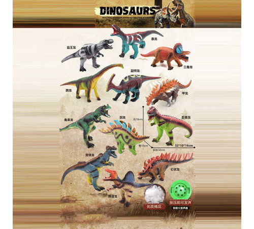 Динозавр P 577-06 (220) звуки, на батарейках, в пакеті, ВИДАЄТЬСЯ ТІЛЬКИ МІКС ВИДІВ – в наличии! Купите сейчас у KAZKOVA