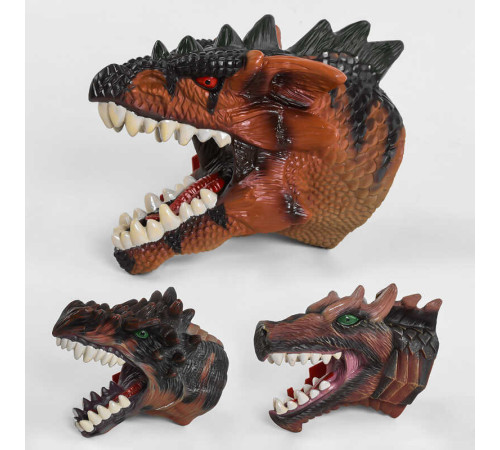 Голова динозавра Q 9899-783 (48/3) 3 види, гумова, 1шт в пакеті – в наличии! Купите сейчас у KAZKOVA