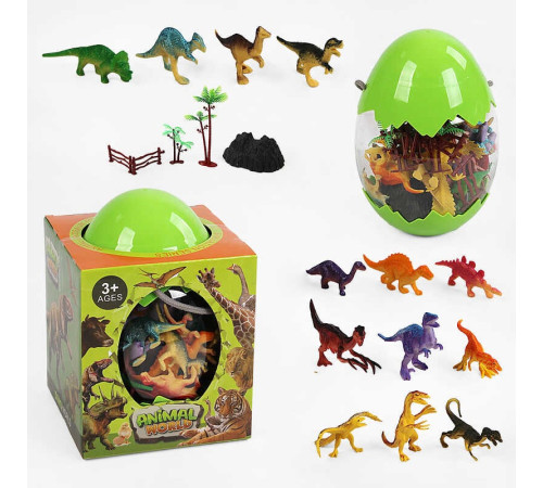 Набір динозаврів 000-043 D (36/2) дерева, гора, паркан, у боксі, в коробці – в наличии! Купите сейчас у KAZKOVA