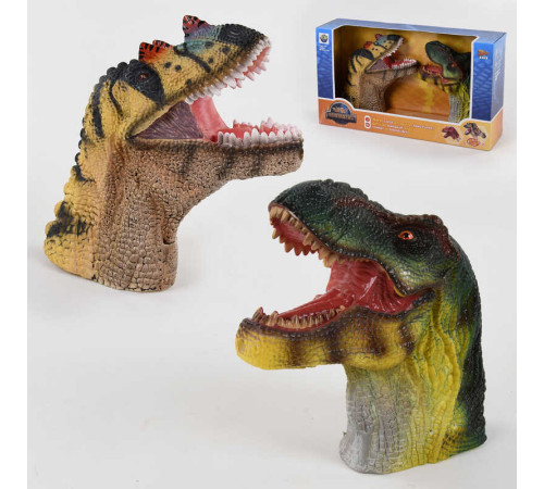 Голова динозавра X 302 A (12) на батарейках, 2 голови зі звуковим ефектом, в коробці – в наличии! Купите сейчас у KAZKOVA