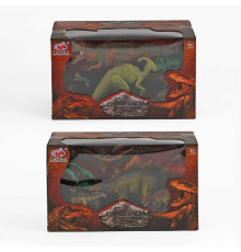 Набір динозаврів Q 9899-203 (24/2) 2 види, 6 елементів, 4 динозаври, аксесуари, в коробці