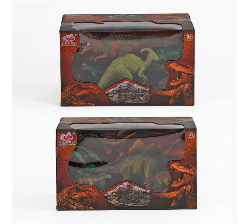Набір динозаврів Q 9899-203 (24/2) 2 види, 6 елементів, 4 динозаври, аксесуари, в коробці – в наличии! Купите сейчас у KAZKOVA