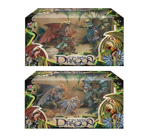 Набір драконів Q 9899-403 (12/2) 2 види, 5 елементів, 4 дракони, в коробці – в наличии! Купите сейчас у KAZKOVA