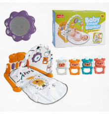 Килимок 6656 (24/2) звуки, мелодії, піаніно, підсвічування, 4 брязкальця, люстерко, в коробці