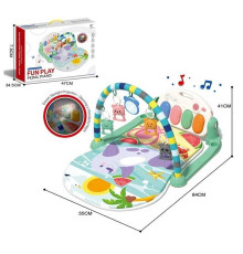 Килимок 1122-11 A (24) брязкальця, підсвічування, дзеркальце, піаніно, мелодії, проекція, в коробці