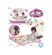 Музичний килимок YYD-01 (60) 2 в 1, піаніно, барабани, музика, музичні інструменти, запис та відтворення, в коробці