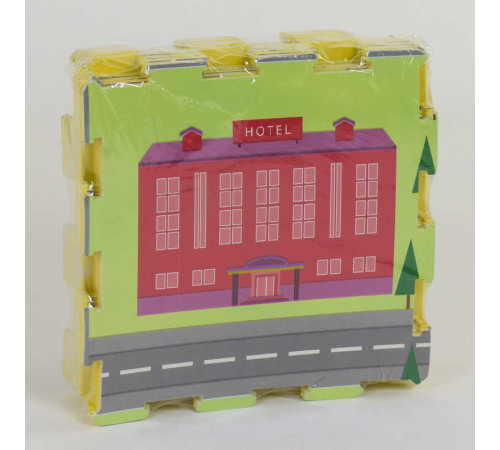 Килимок-пазл EVA З 36630 Місто (20) 9 шт в упаковці, 30х30 см – в наличии! Купите сейчас у KAZKOVA