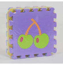 Килимок-пазл EVA Фрукти С 36606 (24) масажний, 9 шт в упаковці, 30х30см