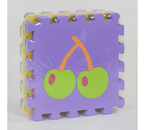 Килимок-пазл EVA Фрукти С 36606 (24) масажний, 9 шт в упаковці, 30х30см – в наличии! Купите сейчас у KAZKOVA