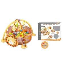 Килимок-манеж 668-32 (8) “Лев”, брязкальця, набір пластикових кульок, у коробці