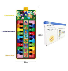 Килимок музичний 638-12 (24/2) 49 х 3 х 125 см, на батарейках, музичні інструменти, ноти, запис, режим пам'яті, музика, в коробці