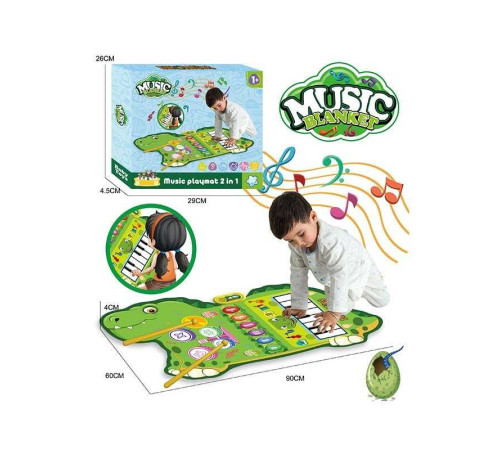 Музичний килимок YYD-02 (60) 2 в 1, піаніно, барабани, динозавр, музика, музичні інструменти, в коробці – в наличии! Купите сейчас у KAZKOVA Музичний килимок YYD-02 (60) 2 в 1, піаніно, барабани, динозавр, музика, музичні інструменти, в коробці – в наличии! Купите сейчас у KAZKOVA