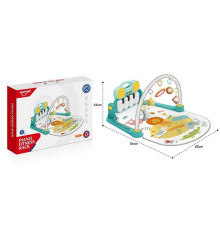 Килимок HE 0635 (12) знімна панель, пискавки, підсвічування, Bluetooth, мелодії, 5 підвісок, люстерко, режими гучності, в коробці