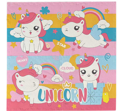 Килимок-пазл C 73905 C 73915 (12) 4 елементи, 1 елемент 60х60 см, у плівці