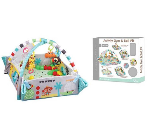 Килимок 668-34 (8) брязкальця, набір пластикових кульок, у коробці